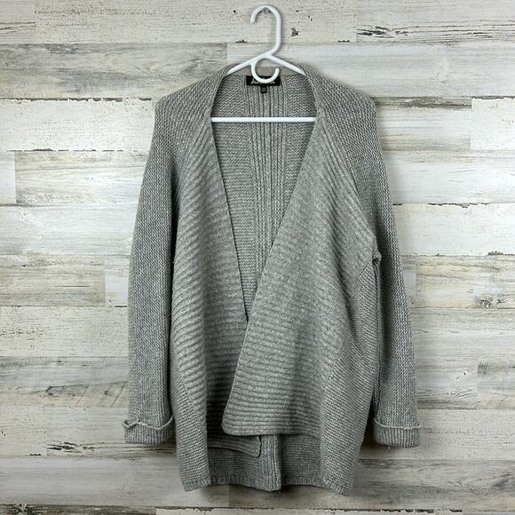 Sam Edelman Women’s XS Gray Knit Oversized Long Sleeve Cardigan Sweater - Picture 1 of 5